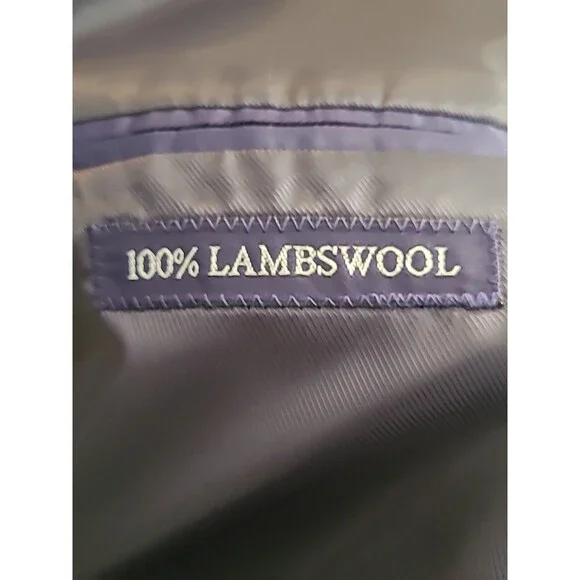 ADOLFO Lambswool TWEED Sport Coat Mens 44R Gray Herringbone Fleck Blazer Jacket - Picture 9 of 16